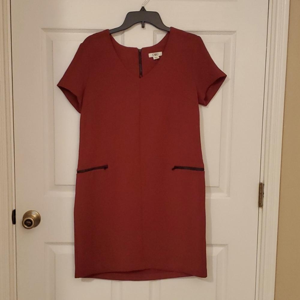 Cute red dress with blk trim